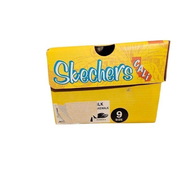 Skechers Cali Rumblers Happy Dayz Wedge Black Sandal Womens Size 9 New In Box - Picture 6 of 6